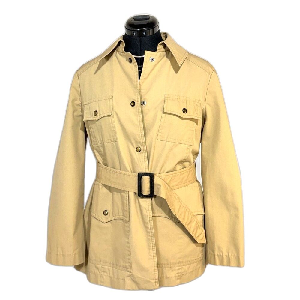 British Mist Khaki Belted Safari Jacket
